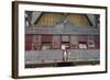 Ornate Traditional Batak Painted Carvings on Large Batak Style Catholic Church-Annie Owen-Framed Photographic Print