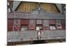 Ornate Traditional Batak Painted Carvings on Large Batak Style Catholic Church-Annie Owen-Mounted Photographic Print