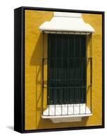 Ornate Window, Ciudad Bolivar, Venezuela, South America-Mark Chivers-Framed Stretched Canvas