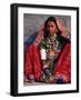 Ornately Dressed Megwar Tribe Woman Sits Next to Wall, Gujurat, India-Jaynes Gallery-Framed Photographic Print