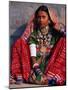 Ornately Dressed Megwar Tribe Woman Sits Next to Wall, Gujurat, India-Jaynes Gallery-Mounted Photographic Print