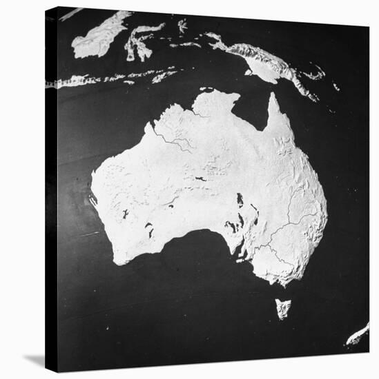 Orographical Map of Australia-null-Stretched Canvas