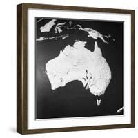 Orographical Map of Australia-null-Framed Photographic Print