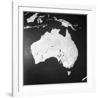 Orographical Map of Australia-null-Framed Photographic Print