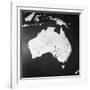 Orographical Map of Australia-null-Framed Photographic Print