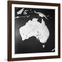 Orographical Map of Australia-null-Framed Photographic Print