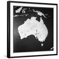 Orographical Map of Australia-null-Framed Photographic Print