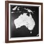 Orographical Map of Australia-null-Framed Photographic Print