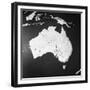 Orographical Map of Australia-null-Framed Photographic Print