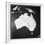 Orographical Map of Australia-null-Framed Photographic Print