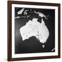 Orographical Map of Australia-null-Framed Photographic Print