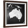 Orographical Map of Australia-null-Framed Photographic Print