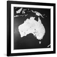 Orographical Map of Australia-null-Framed Photographic Print