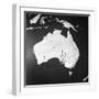 Orographical Map of Australia-null-Framed Photographic Print