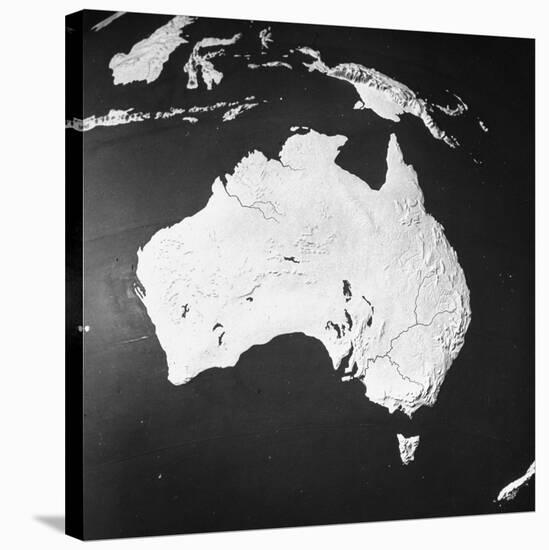 Orographical Map of Australia-null-Stretched Canvas