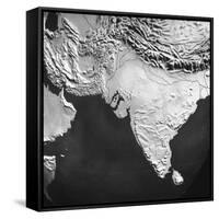 Orographical Map of India and Afghanistan-null-Framed Stretched Canvas