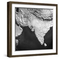 Orographical Map of India and Afghanistan-null-Framed Photographic Print