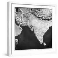 Orographical Map of India and Afghanistan-null-Framed Photographic Print