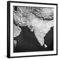 Orographical Map of India and Afghanistan-null-Framed Photographic Print