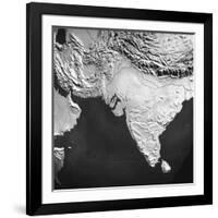Orographical Map of India and Afghanistan-null-Framed Photographic Print