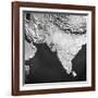 Orographical Map of India and Afghanistan-null-Framed Photographic Print