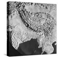 Orographical Map of Tibet and Mt. Everest-null-Stretched Canvas