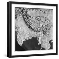 Orographical Map of Tibet and Mt. Everest-null-Framed Photographic Print