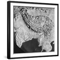Orographical Map of Tibet and Mt. Everest-null-Framed Photographic Print