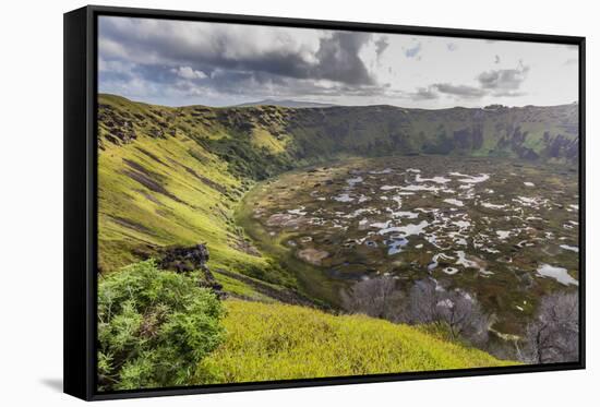 Orongo Crater, Rano Kau, Rapa Nui National Park-Michael Nolan-Framed Stretched Canvas