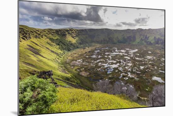 Orongo Crater, Rano Kau, Rapa Nui National Park-Michael Nolan-Mounted Photographic Print