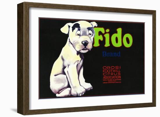 Orosi, California, Fido Brand Citrus Label-Lantern Press-Framed Art Print