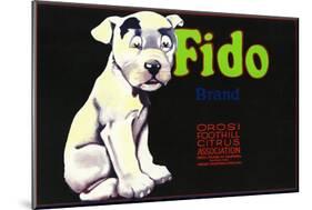 Orosi, California, Fido Brand Citrus Label-Lantern Press-Mounted Art Print