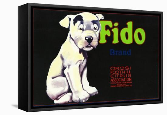 Orosi, California, Fido Brand Citrus Label-Lantern Press-Framed Stretched Canvas