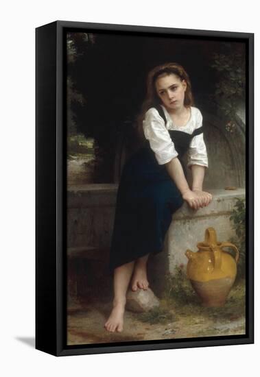 Orphan by a Spring (Orpheline a la Fontaine), 1883-William Adolphe Bouguereau-Framed Stretched Canvas