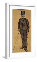 Orphan Man with Top Hat and Stick-Vincent van Gogh-Framed Art Print