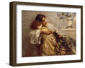 Orphans, 1896-Giuseppe Mentessi-Framed Giclee Print