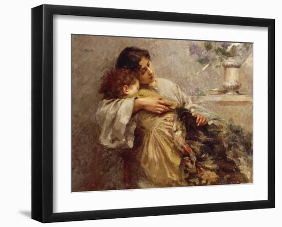 Orphans, 1896-Giuseppe Mentessi-Framed Giclee Print