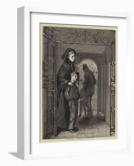 Orphans, a Sketch in the City-Arthur Boyd Houghton-Framed Giclee Print