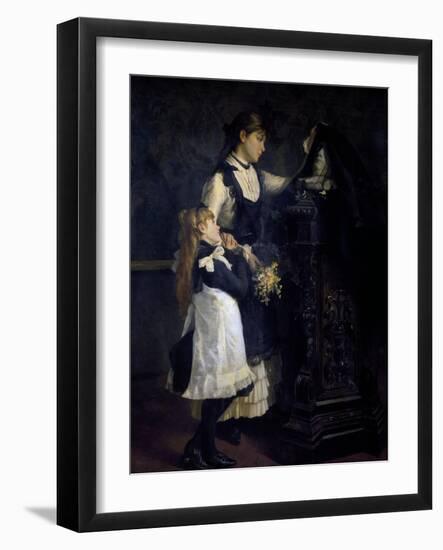 Orphans, Painting by Nino Carnevali (1849-After 1912)-null-Framed Giclee Print