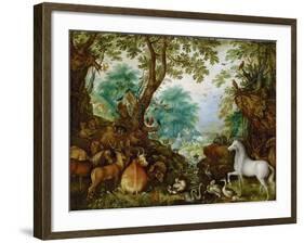 Orphee Parmi Les Animaux - Orpheus among the Animals - Roelant (Roelandt) Savery (1576-1639). Oil O-Roelandt Jacobsz Savery-Framed Giclee Print