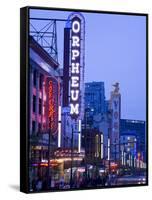 Orpheum Theatre on Granville Street, Vancouver, British Columbia, Canada, North America-Richard Cummins-Framed Stretched Canvas