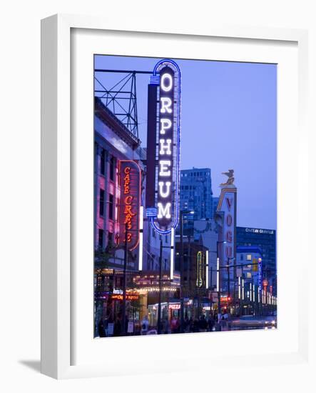 Orpheum Theatre on Granville Street, Vancouver, British Columbia, Canada, North America-Richard Cummins-Framed Photographic Print