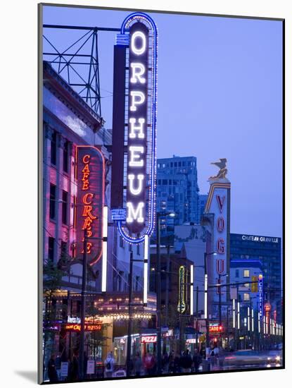 Orpheum Theatre on Granville Street, Vancouver, British Columbia, Canada, North America-Richard Cummins-Mounted Photographic Print