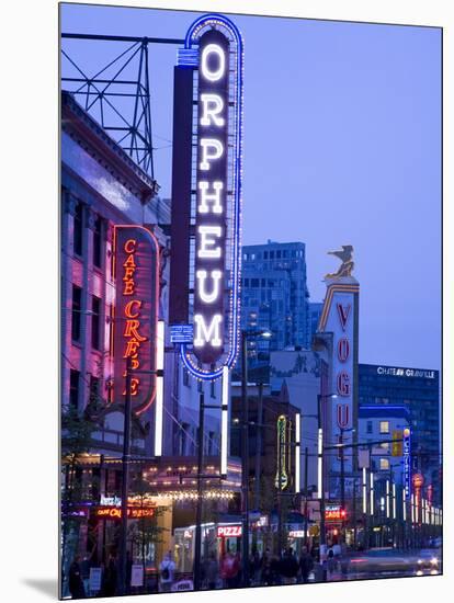 Orpheum Theatre on Granville Street, Vancouver, British Columbia, Canada, North America-Richard Cummins-Mounted Photographic Print