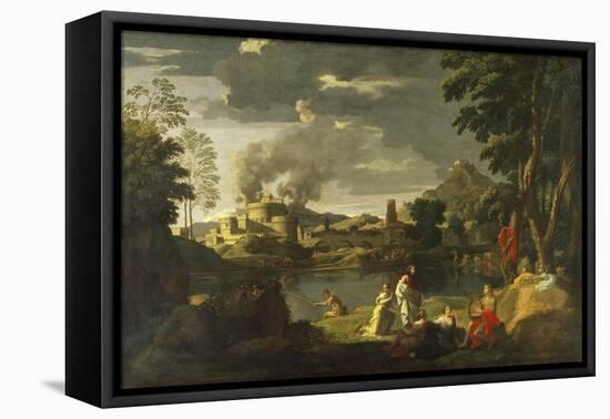 Orpheus and Eurydice-Nicolas Poussin-Framed Stretched Canvas