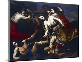 Orpheus Beaten by Bacchantes-Massimo Stanzione-Mounted Giclee Print