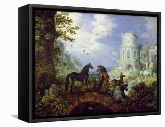 Orpheus Charming the Animals, 1626-Roelandt Jacobsz. Savery-Framed Stretched Canvas