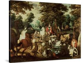 Orpheus Charming the Animals-Jacob Bouttats-Stretched Canvas