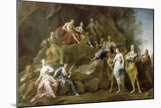 Orpheus Descended into Hades to Ask or Eurydice Music-Jean Restout-Mounted Giclee Print