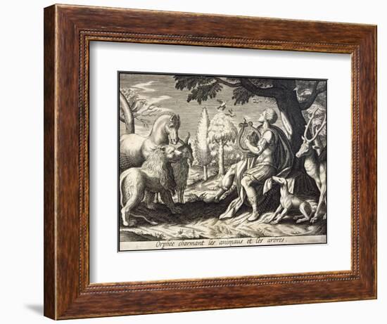 Orpheus Enchants the Animals and Trees with His Music-Briout-Framed Art Print